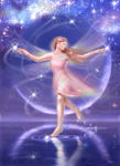 ̑Oŗd̃_X̊G@cg-fantasy Fairydance@in front of the@moon