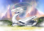@white dragon cg art fantasy