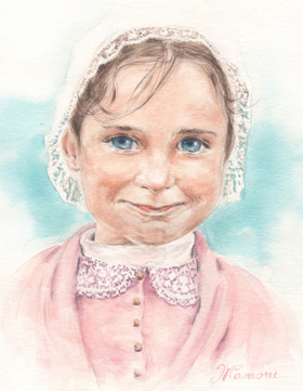 ߑ𒅂΂݂̏@@girl-ethnic-coutume-watercolor