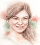 Ί̏D@l̊G@lёEG@ʉ@hailee-steinfeld-actress-watercolor-16