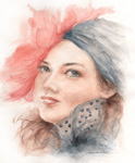 Xq̃fB̊G@ lёEG@ʉ@other woman-portrait-watercolor-no.3